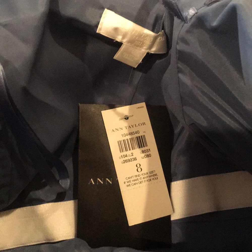 NWT Ann Taylor Formal Blue Strapless Dress - Picture 6 of 8